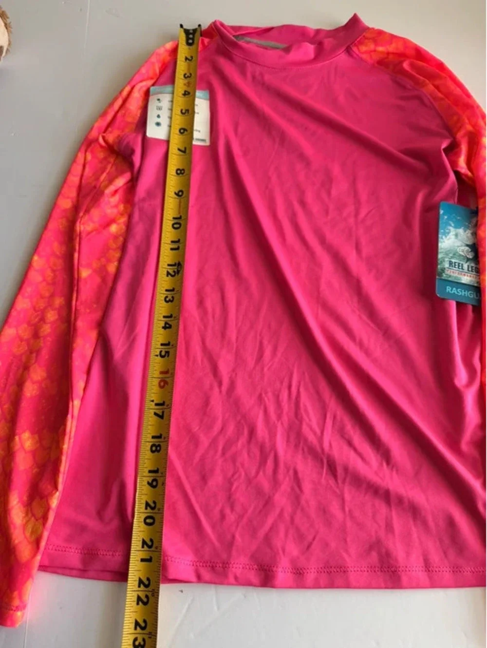 NWT Reel Legends Size XL Pink & Orange Performance Rashguard UPF 50